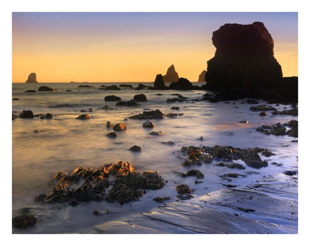 Lone Beach at sunset, Oregon-Paper Art-26"x20"