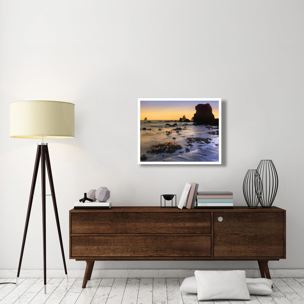 Lone Beach at sunset, Oregon-Paper Art-34&quotx26"