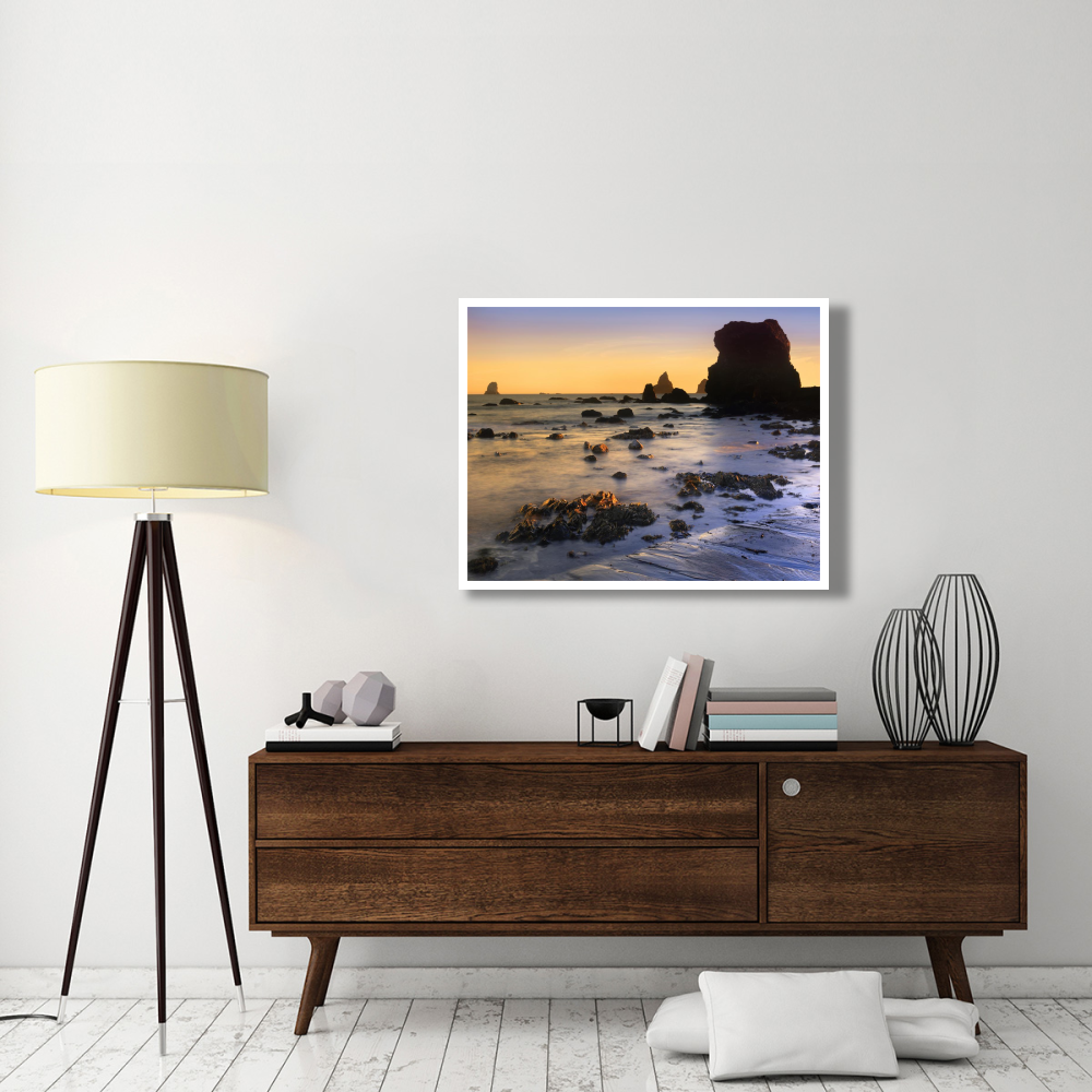 Lone Beach at sunset, Oregon-Paper Art-42&quotx32"