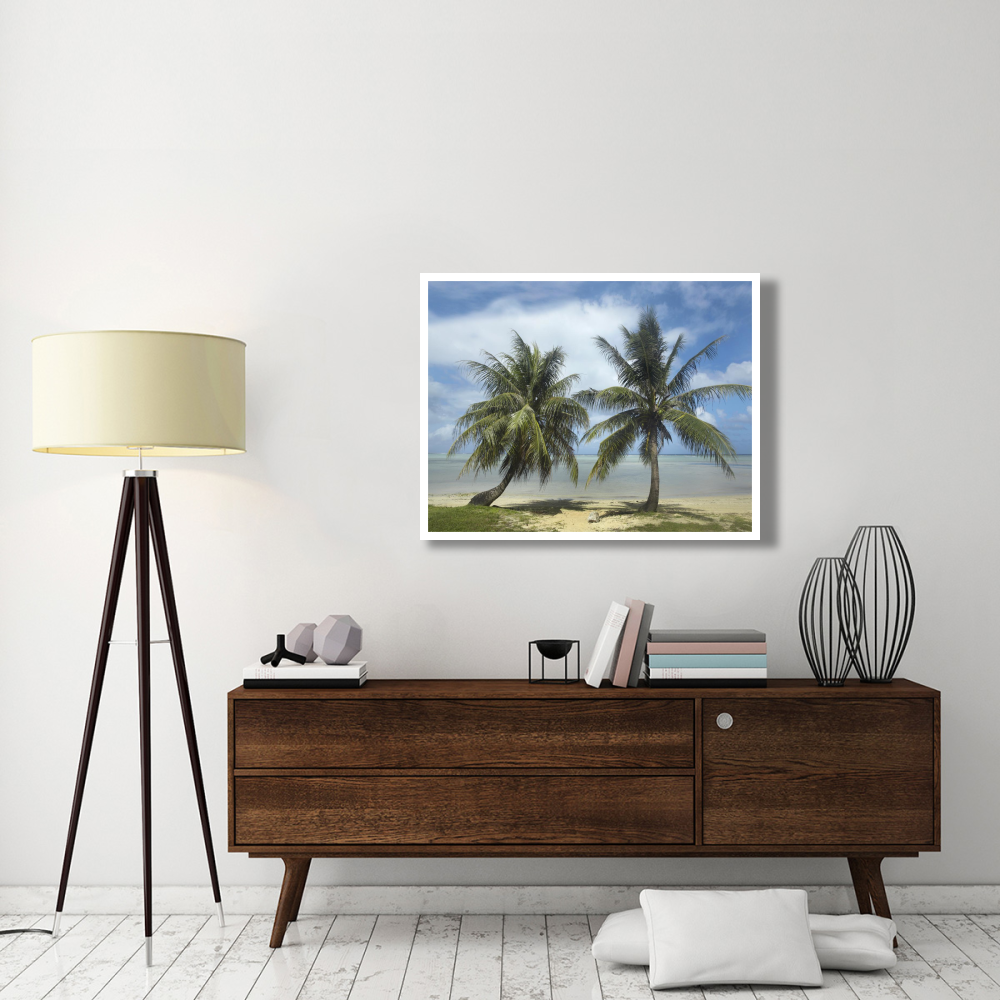 Palm trees, Agana Beach, Guam-Paper Art-42&quotx32"