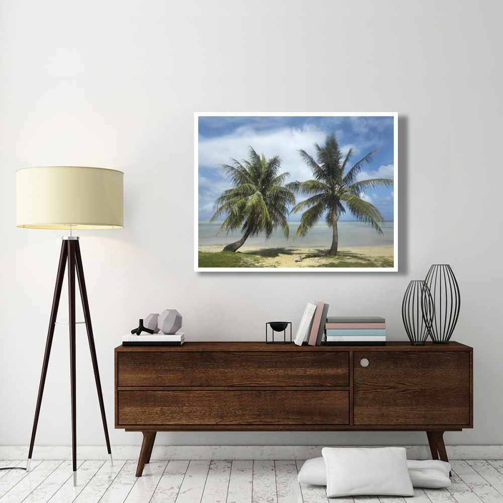 Palm trees, Agana Beach, Guam-Paper Art-50&quotx38"