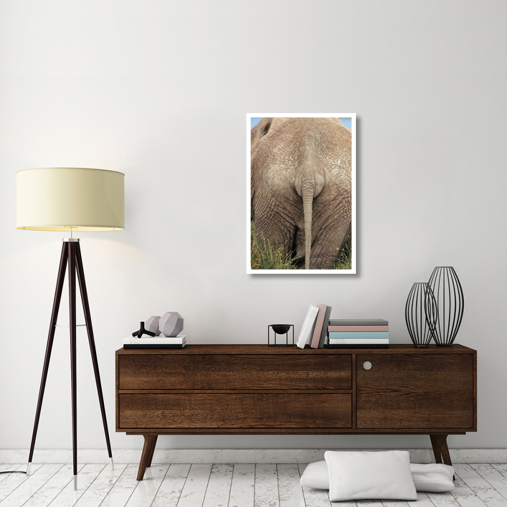 African Elephant butt, Africa-Paper Art-26&quotx38"