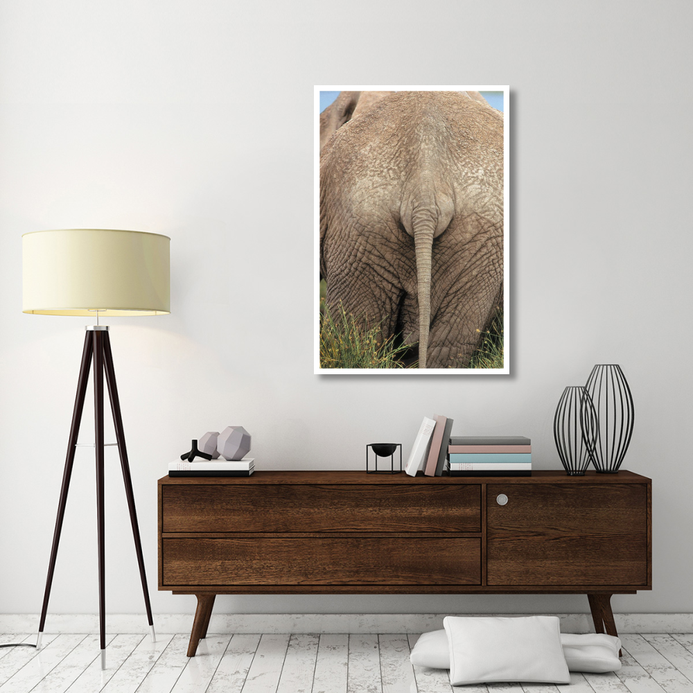 African Elephant butt, Africa-Paper Art-34&quotx50"