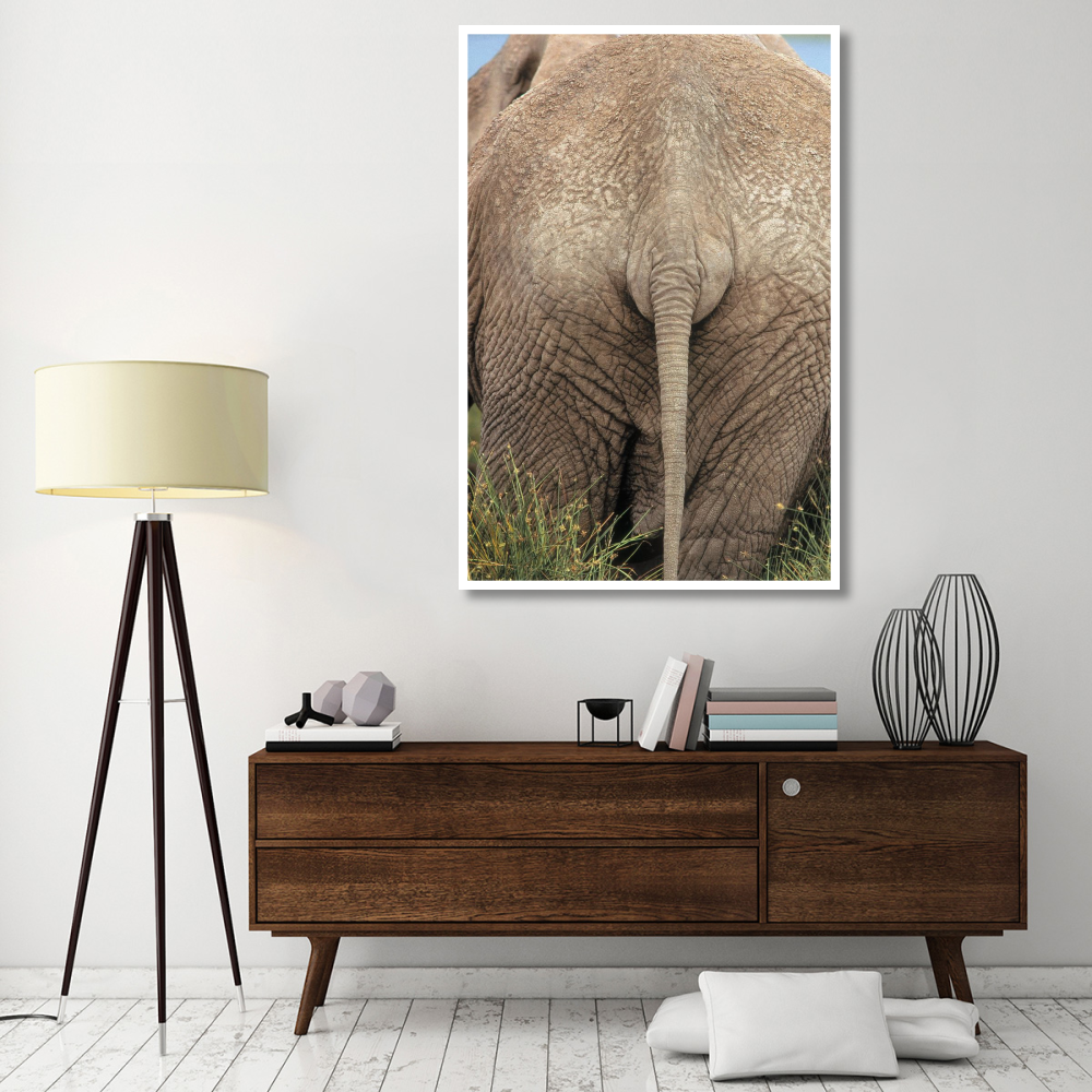 African Elephant butt, Africa-Paper Art-42&quotx62"