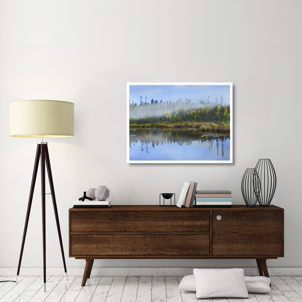 Fog over lake, Ontario, Canada-Paper Art-42&quotx32"