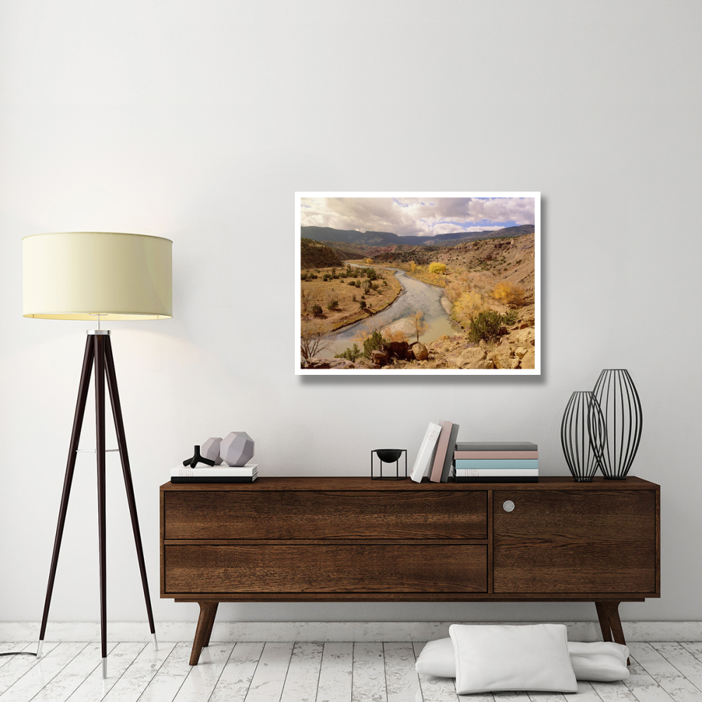Rio Chama in autumn, New Mexico-Paper Art-42&quotx32"