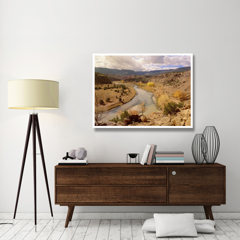 Rio Chama in autumn, New Mexico-Paper Art-50&quotx38"