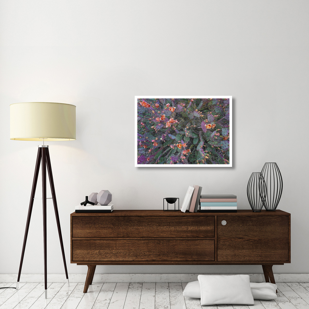 Opuntia flowering, North America-Paper Art-38&quotx27.56"