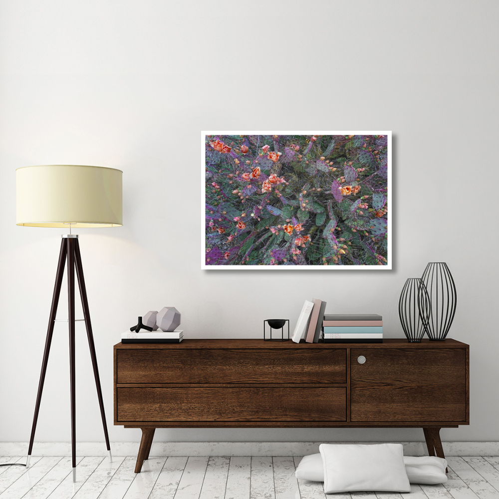 Opuntia flowering, North America-Paper Art-46&quotx33.24"