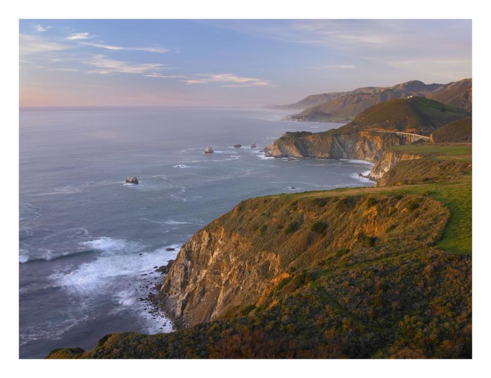 Bixby Bridge, Big Sur, California-Paper Art-26"x20"
