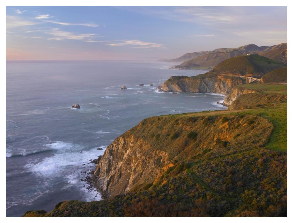 Bixby Bridge, Big Sur, California-Paper Art-50"x38"