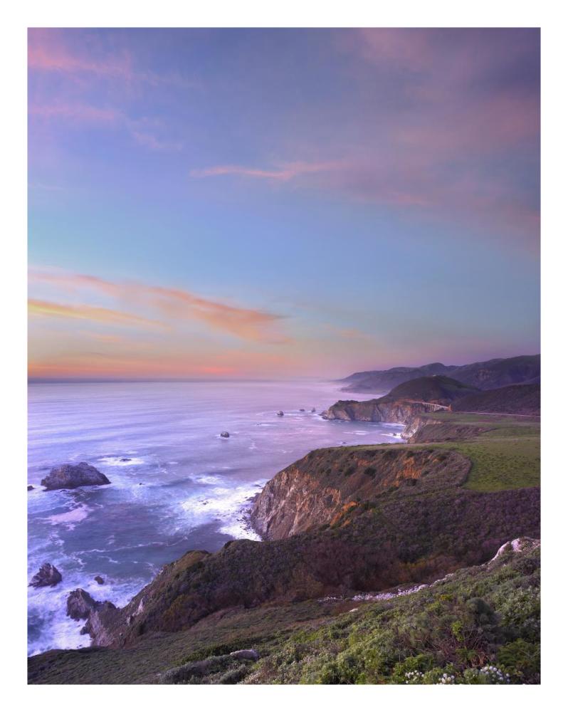 Bixby Bridge, Big Sur, California-Paper Art-20"x26"