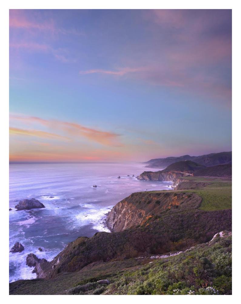 Bixby Bridge, Big Sur, California-Paper Art-26"x34"