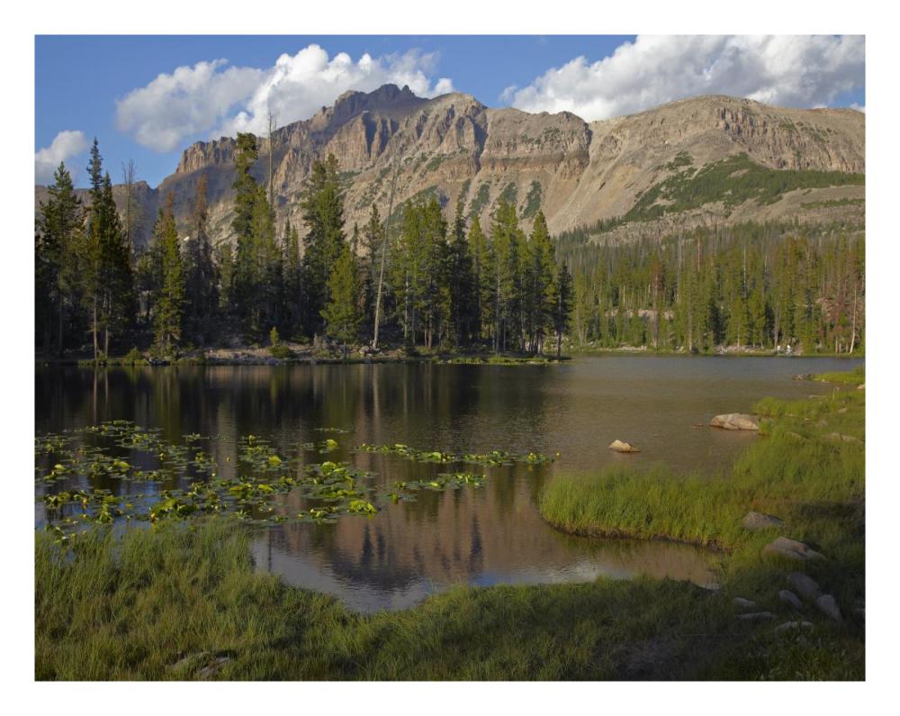 Butterfly Lake, Uinta Range, Utah-Paper Art-26"x20"