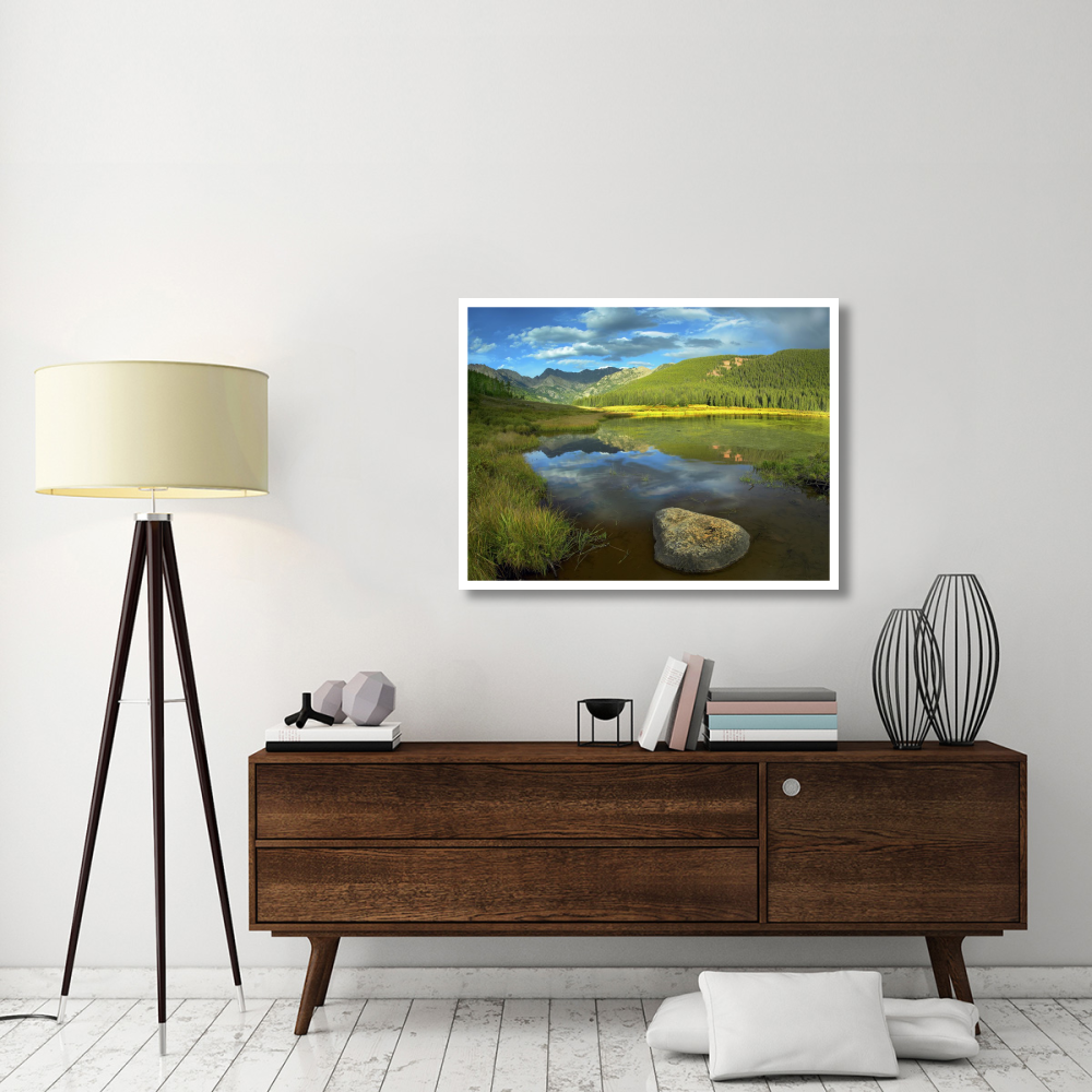 Mt Powell and Piney Lake, Colorado-Paper Art-42&quotx32"