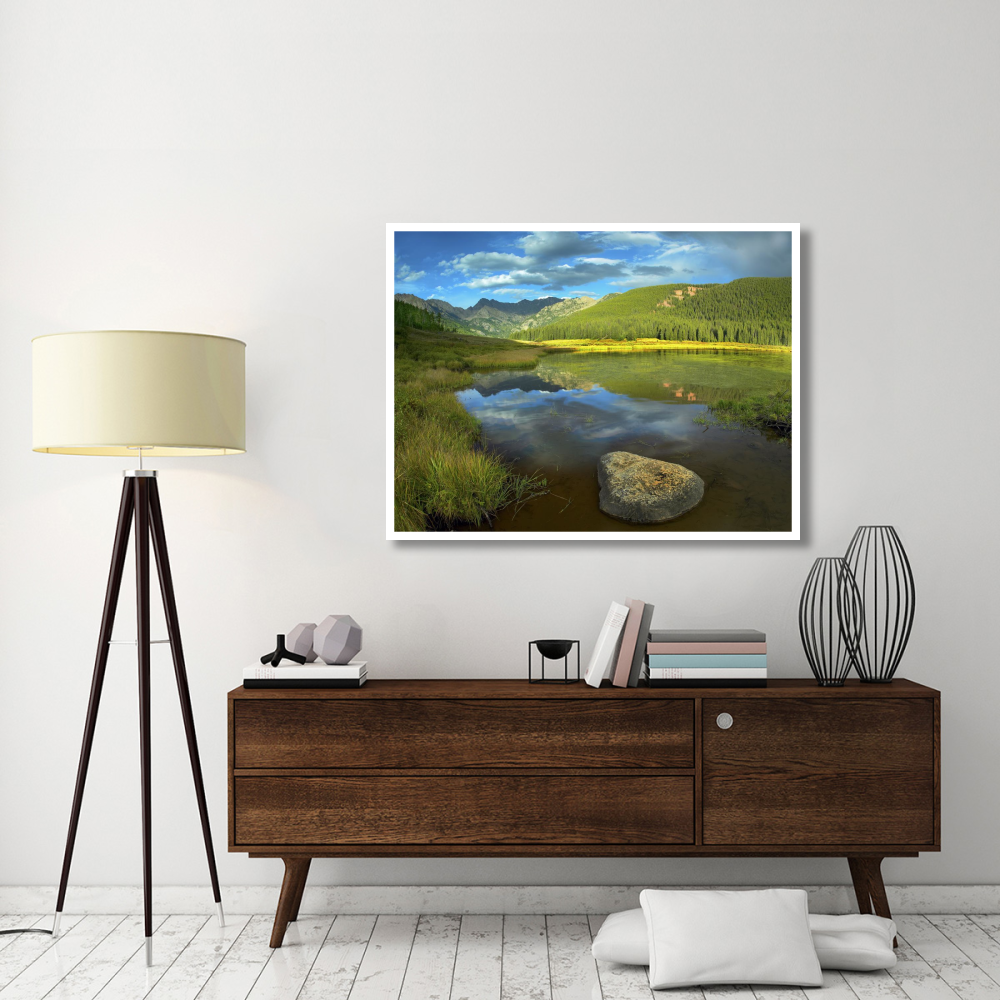 Mt Powell and Piney Lake, Colorado-Paper Art-50&quotx38"