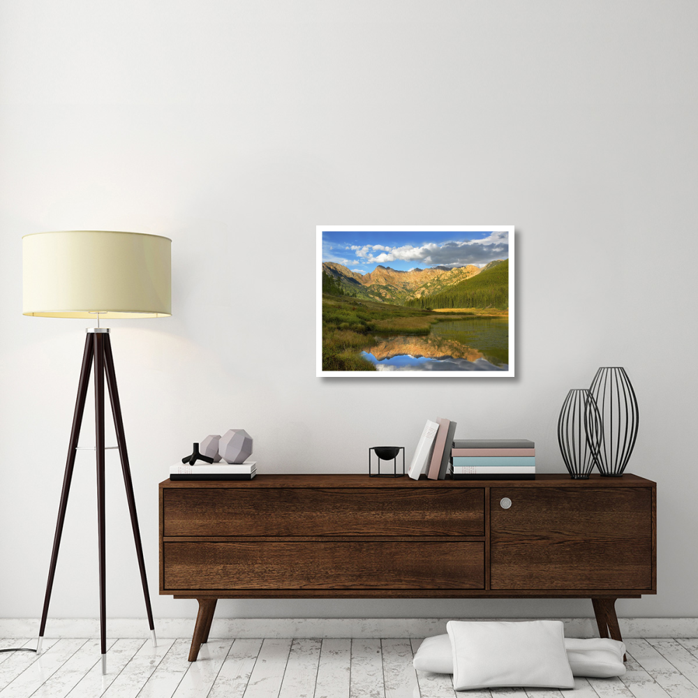 Mt Powell and Piney Lake, Colorado-Paper Art-34&quotx26"