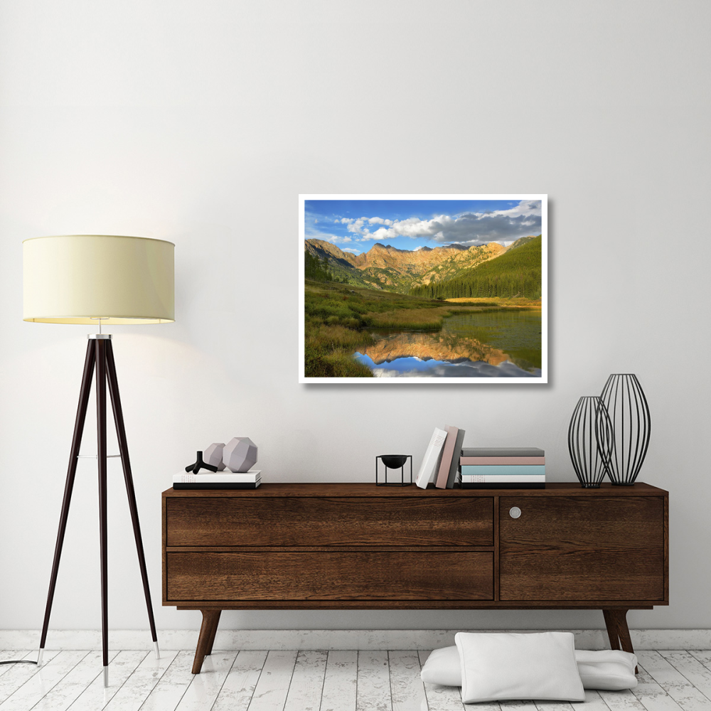 Mt Powell and Piney Lake, Colorado-Paper Art-42&quotx32"