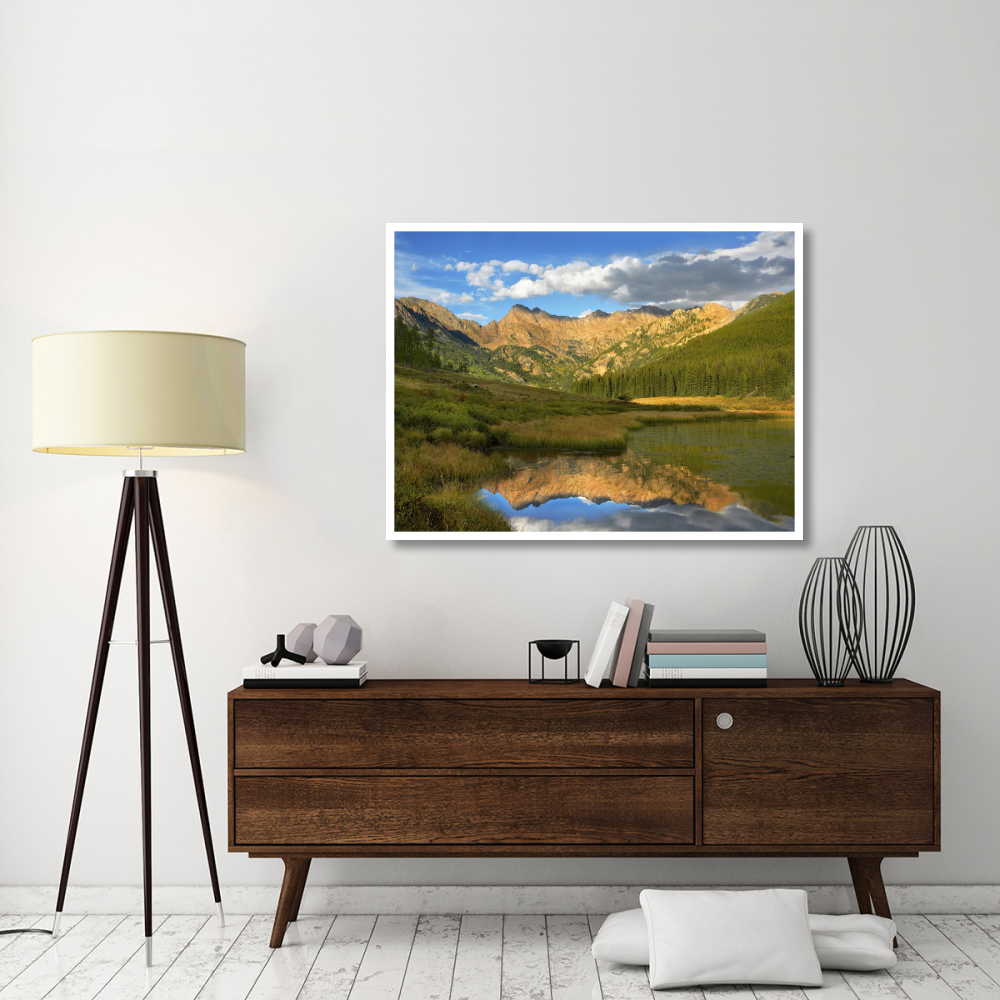 Mt Powell and Piney Lake, Colorado-Paper Art-50&quotx38"