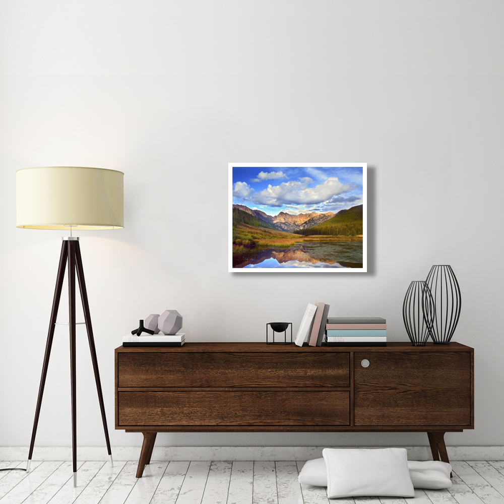 Mt Powell and Piney Lake, Colorado-Paper Art-34&quotx26"