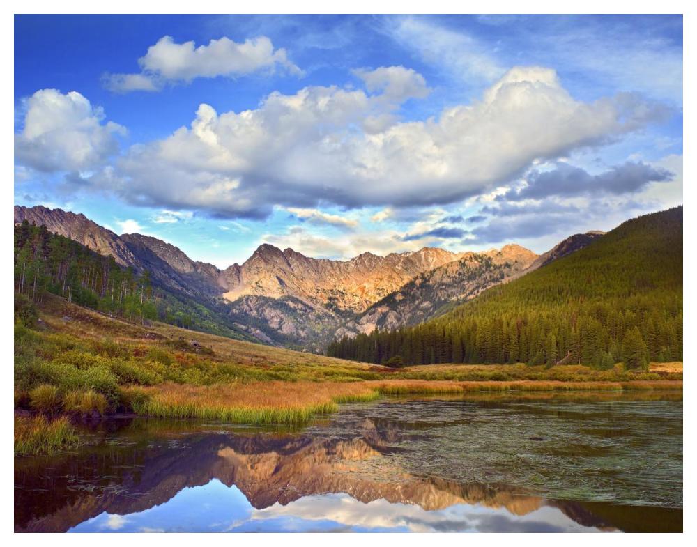 Mt Powell and Piney Lake, Colorado-Paper Art-50"x38"