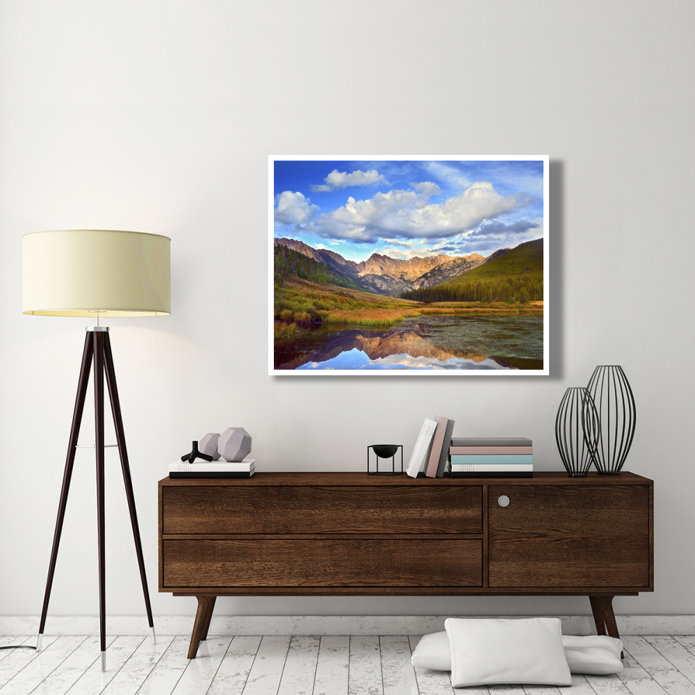 Mt Powell and Piney Lake, Colorado-Paper Art-50&quotx38"