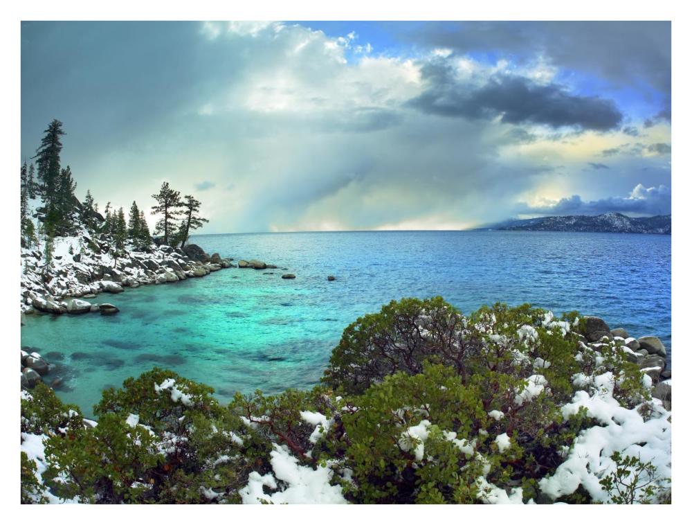 Memorial Point, Lake Tahoe, Nevada-Paper Art-34"x26"