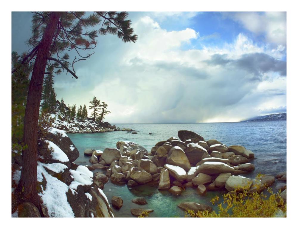 Memorial Point, Lake Tahoe, Nevada-Paper Art-26"x20"