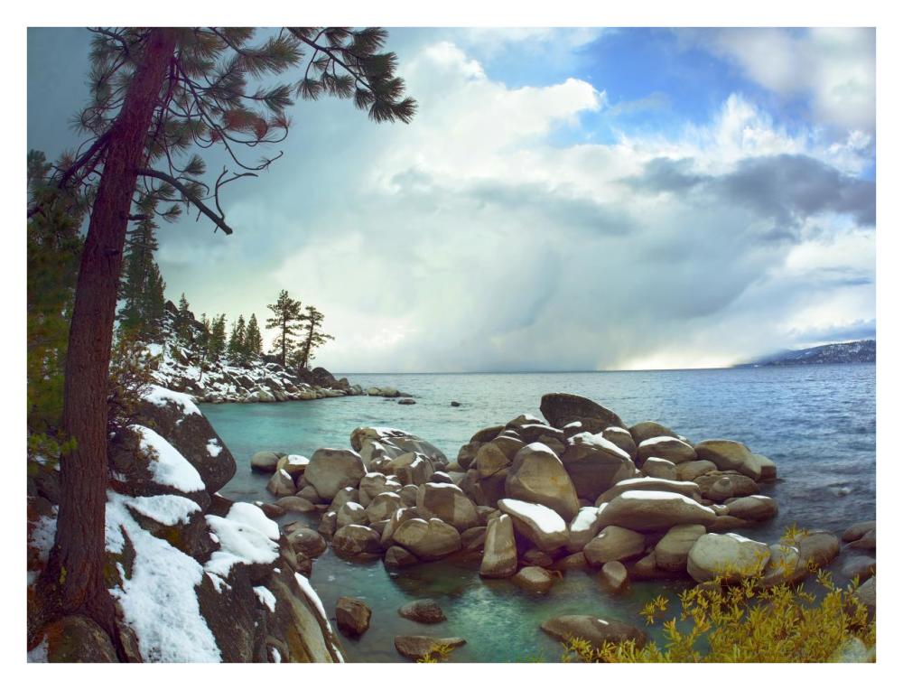 Memorial Point, Lake Tahoe, Nevada-Paper Art-34"x26"
