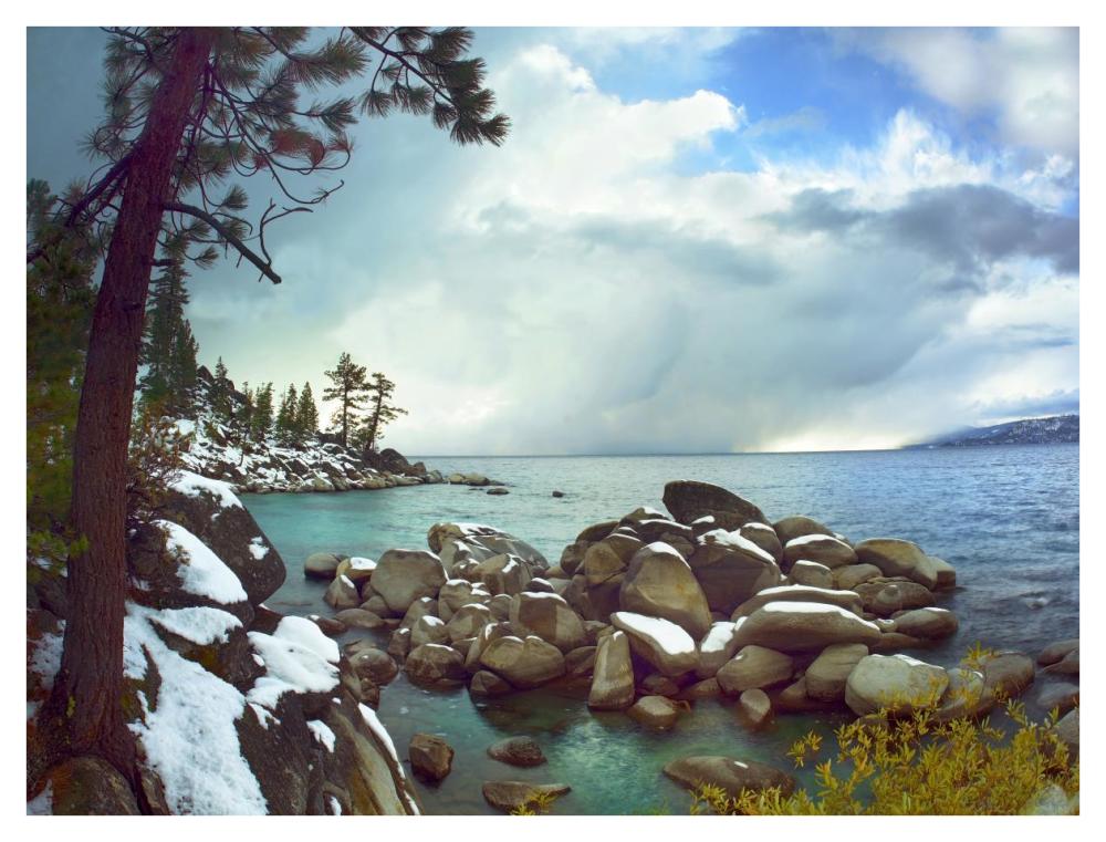 Memorial Point, Lake Tahoe, Nevada-Paper Art-42"x32"