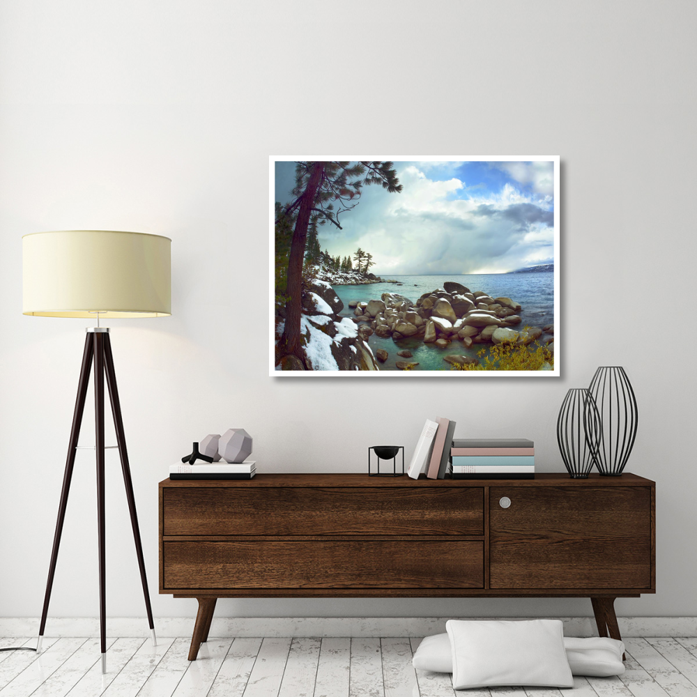 Memorial Point, Lake Tahoe, Nevada-Paper Art-50&quotx38"