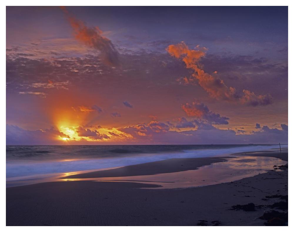 McArthur beach at sunrise, Florida-Paper Art-50"x38"
