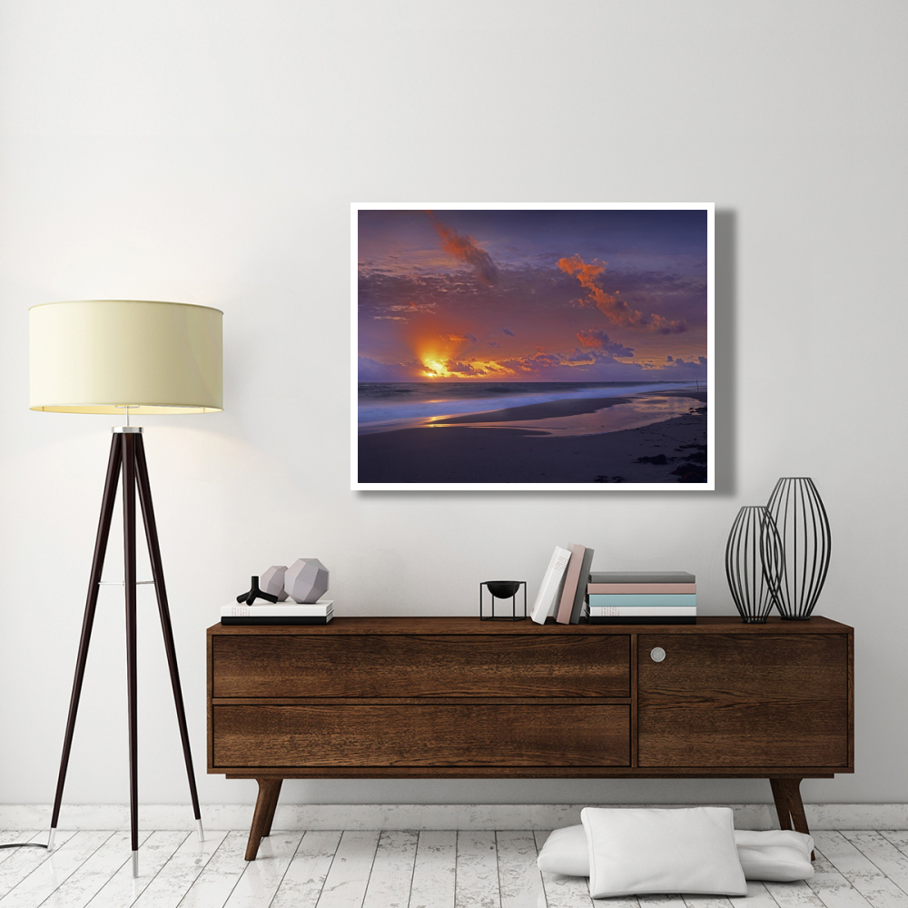 McArthur beach at sunrise, Florida-Paper Art-50&quotx38"