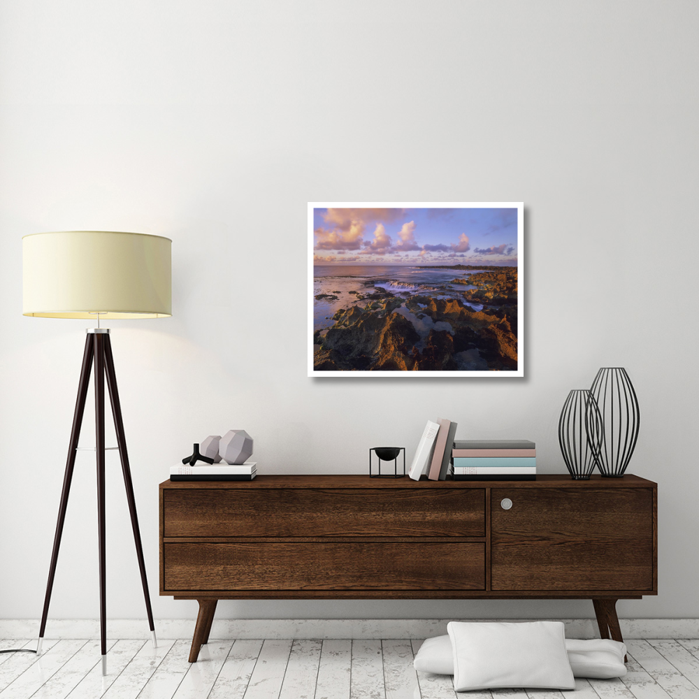 Dusk at Shark's Cove, Oahu, Hawaii-Paper Art-37&quotx30"