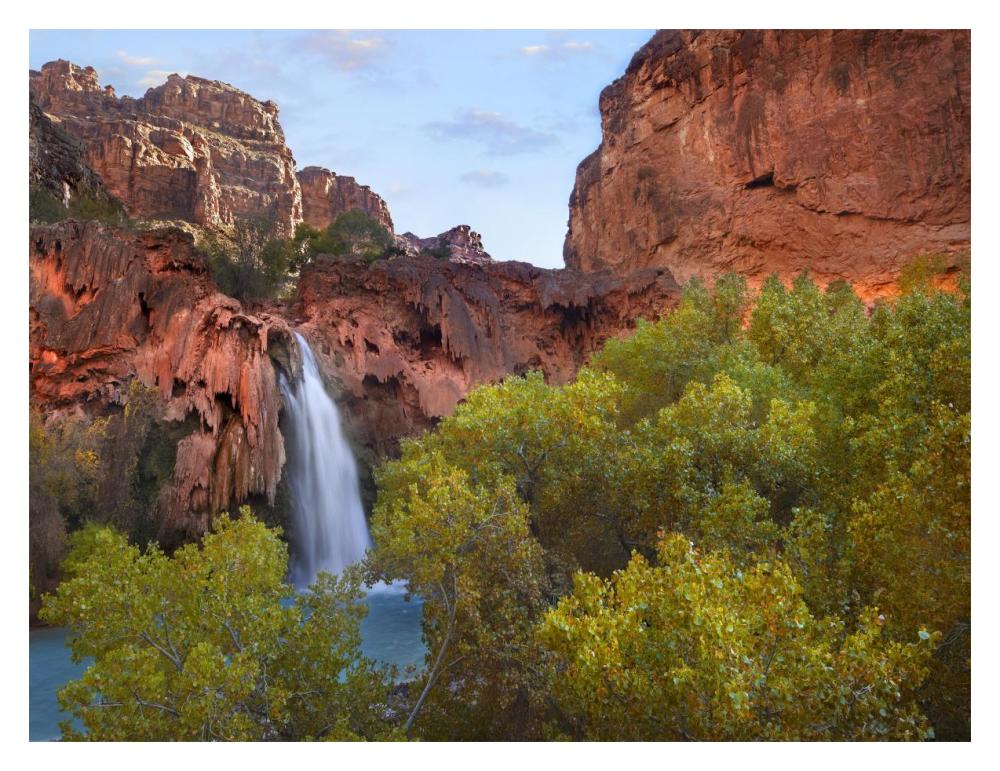 Havasu Falls, Grand Canyon, Arizona-Paper Art-18"x14"