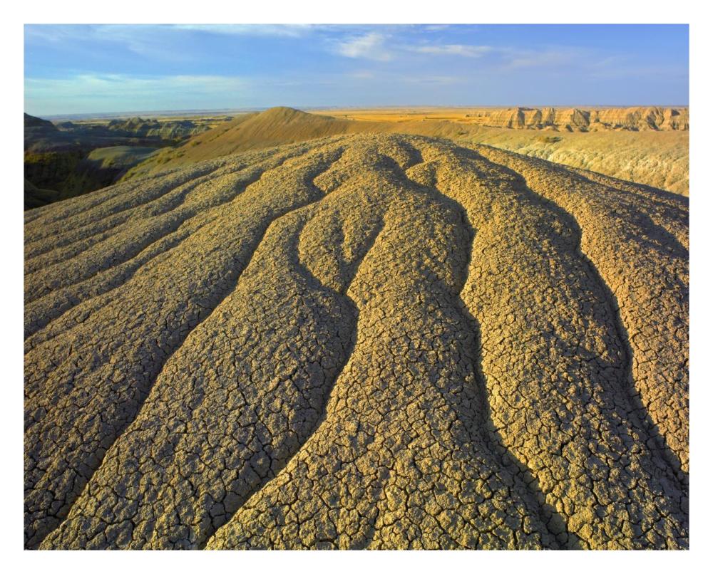Badlands National Park, South Dakota-Paper Art-30"x24"