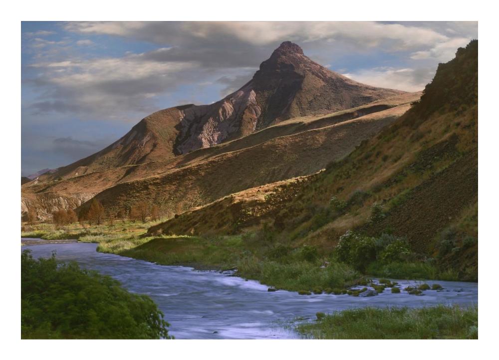 John Day River near Dayville, Oregon-Paper Art-24"x17.4"