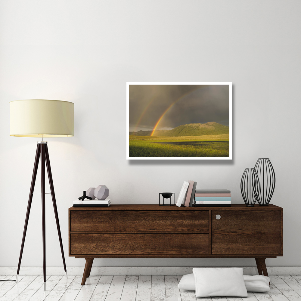 Rainbow over Boulder Mountains, Idaho-Paper Art-42&quotx32"
