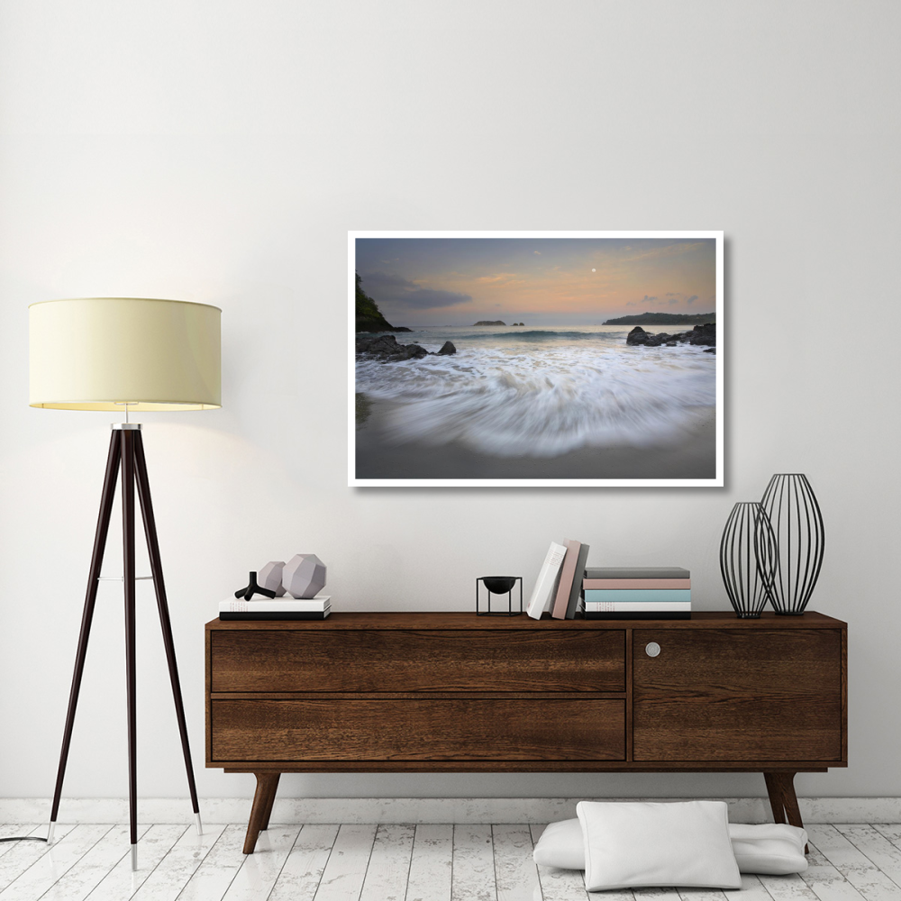 Moon over Playa Espadilla, Costa Rica-Paper Art-50&quotx34"