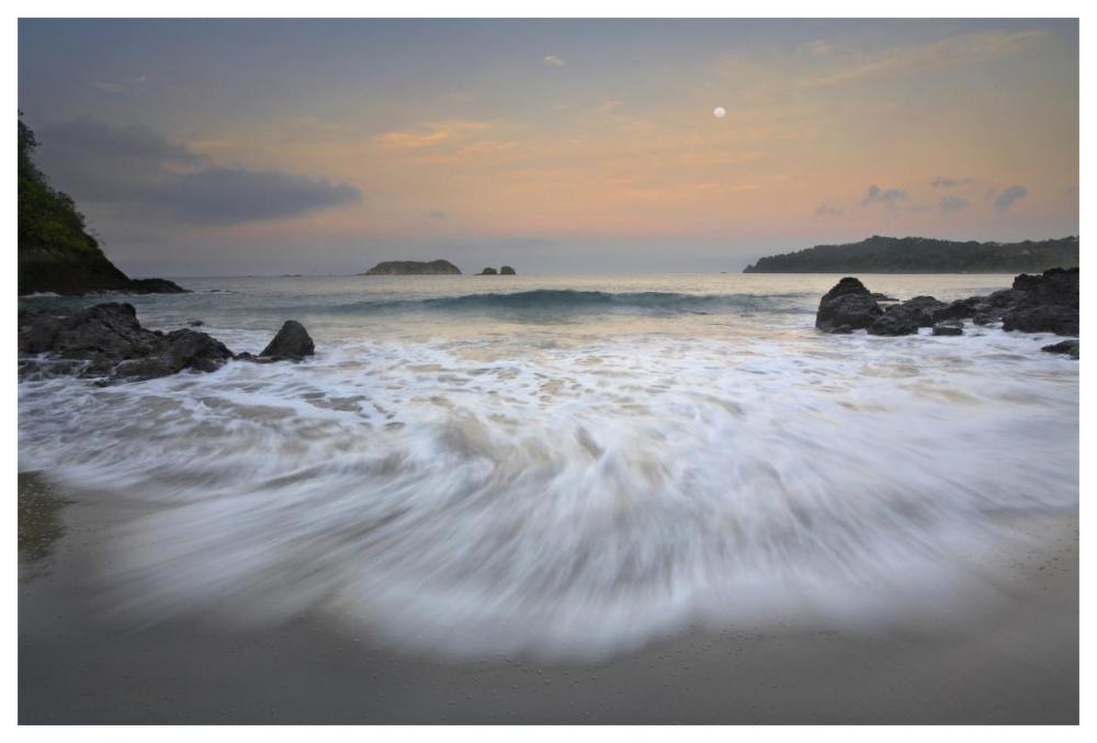 Moon over Playa Espadilla, Costa Rica-Paper Art-62"x42"