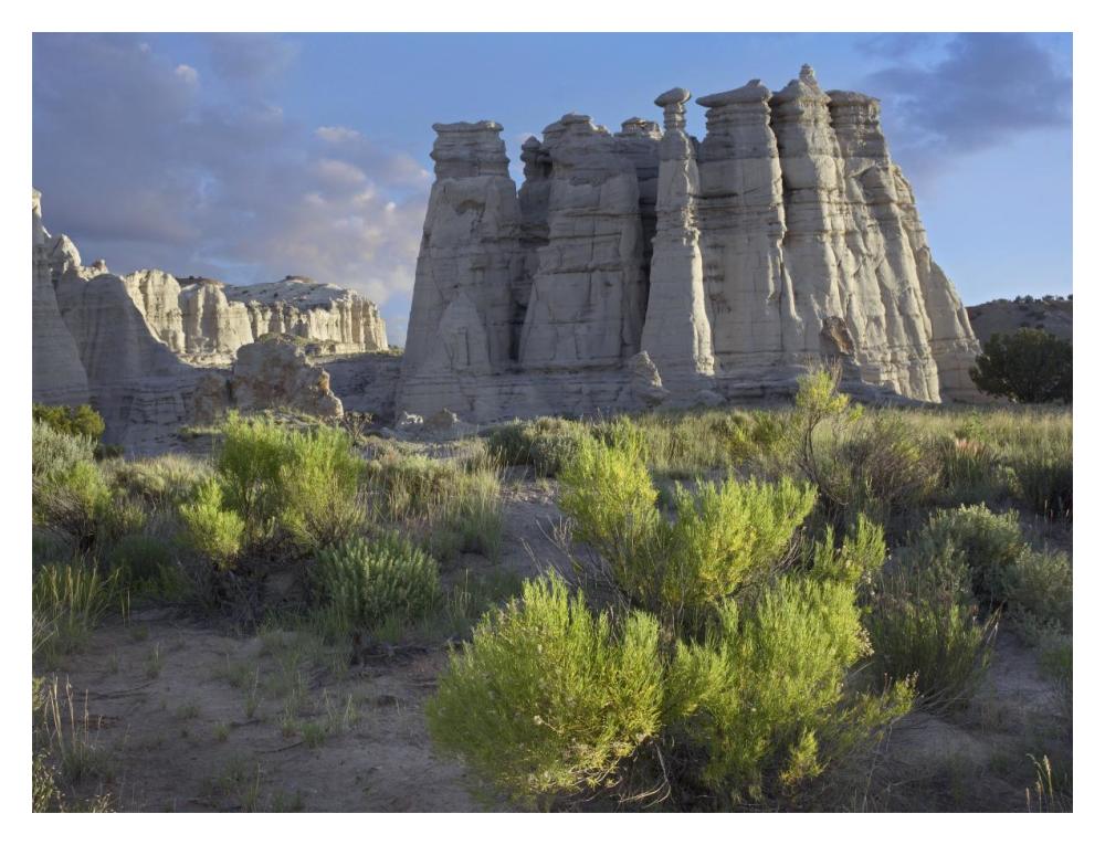 Plaza Blanca near Abiquiu, New Mexico-Paper Art-18"x14"