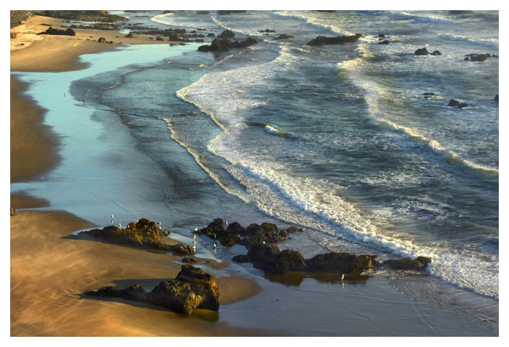 Incoming waves at Bandon Beach, Oregon-Paper Art-50"x34"