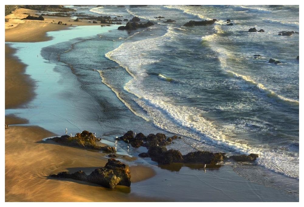 Incoming waves at Bandon Beach, Oregon-Paper Art-62"x42"