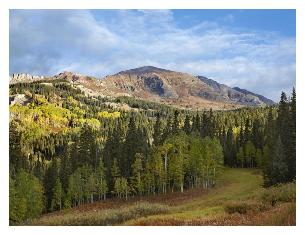 Ruby Peak near Crested Butte, Colorado-Paper Art-18"x14"