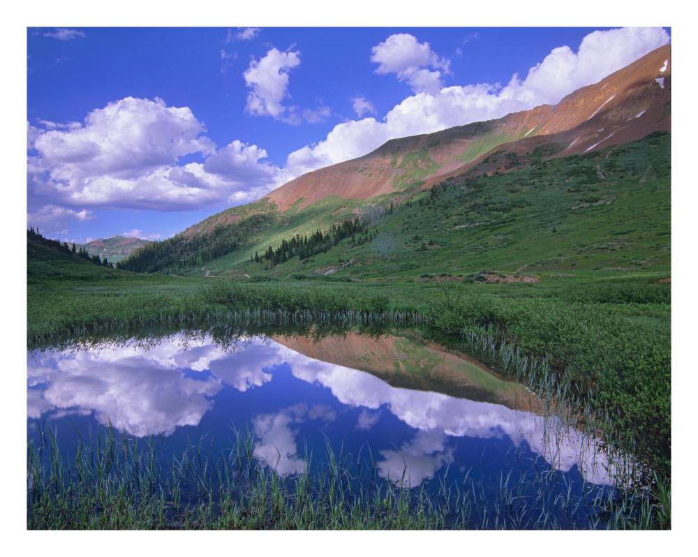 Mount Baldy and Elk Mountains, Colorado-Paper Art-26"x20"