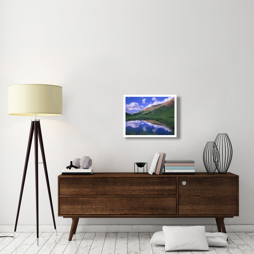 Mount Baldy and Elk Mountains, Colorado-Paper Art-26&quotx20"