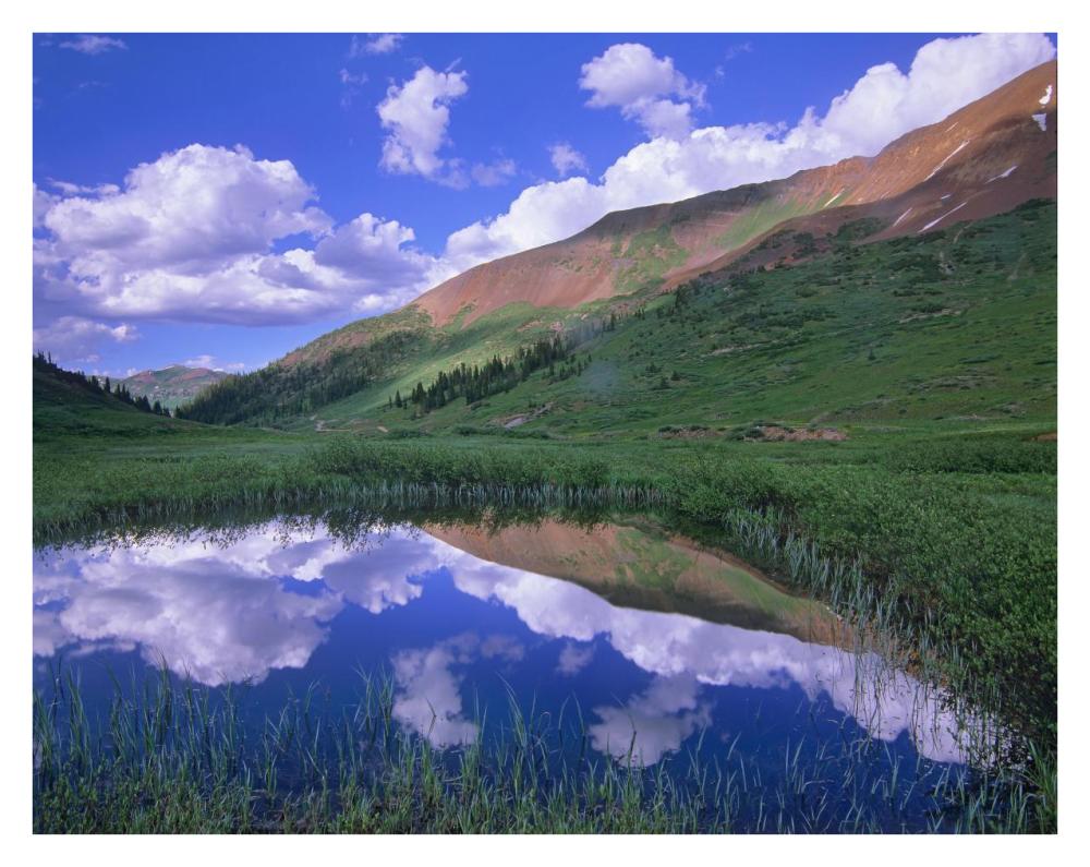 Mount Baldy and Elk Mountains, Colorado-Paper Art-34"x26"