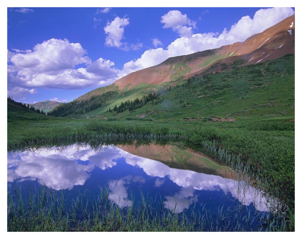 Mount Baldy and Elk Mountains, Colorado-Paper Art-42"x32"