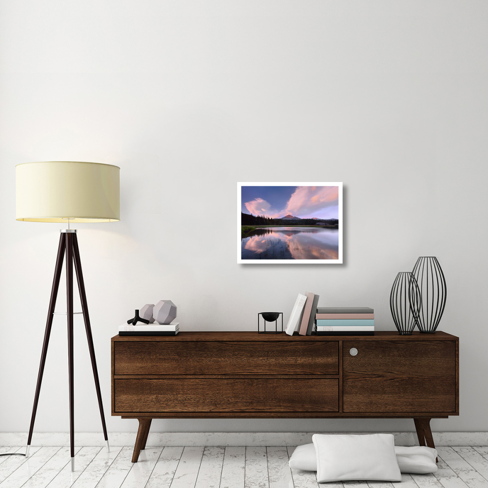 Clouds reflected in Sparks Lake, Oregon-Paper Art-26&quotx20"