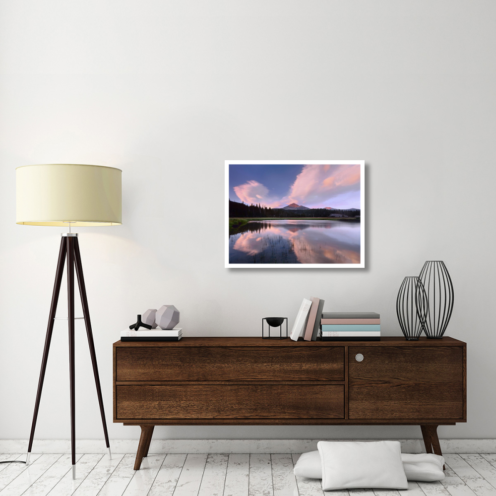 Clouds reflected in Sparks Lake, Oregon-Paper Art-34&quotx26"